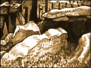 Himmlers Ende (Zeichnung: urian)