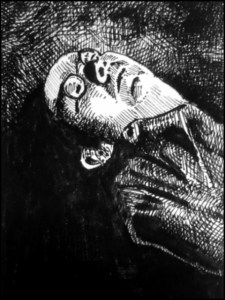 Heinrich Himmlers Leiche (Zeichnung: urian)