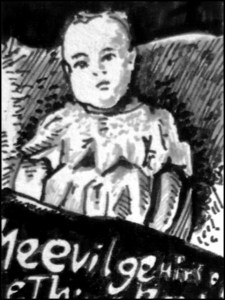 Himmler als Kind (Zeichnung: urian)