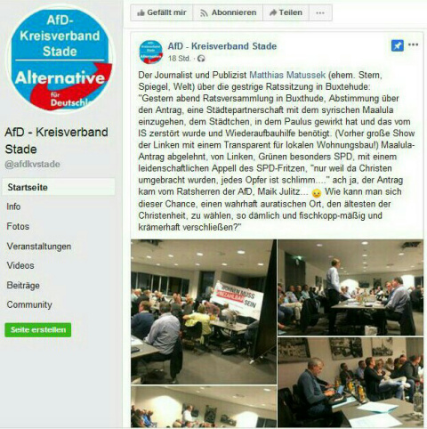 screenshot AfD Stade facebook