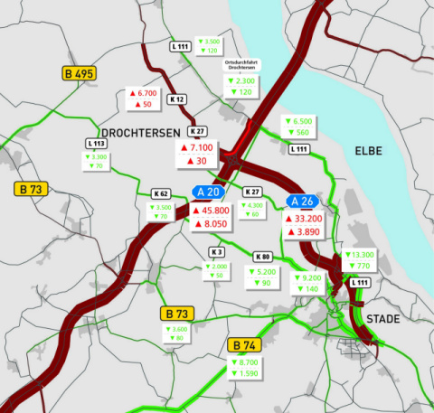 Autobahnkarte screenshot Wochenblatt