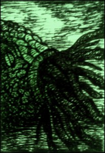 H. P. Lovecraft, Cthulhu (Zeichnung: urian)