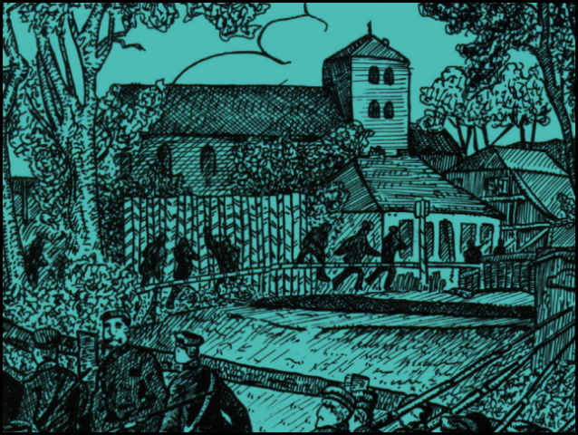 Überfall der Preußen auf Stade 1866 (Zeichnung: urian)