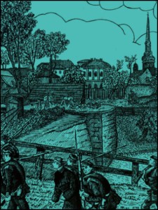 Überfall der Preußen auf Stade 1866 (Zeichnung: urian)