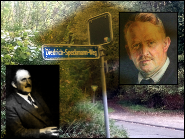 Brauner Schatten auf dem Dietrich-Speckmann-Weg in Stade (Foto/Montage: urian)