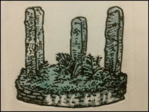 Neonazi-Aktion Friedhof Sandbostel (Zeichnung: urian)