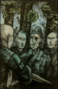 Heinrich Himmlers Verhaftung (Zeichnung: urian)