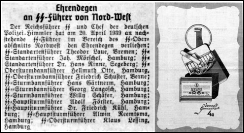 aus Zeitungen der 1930er Jahre