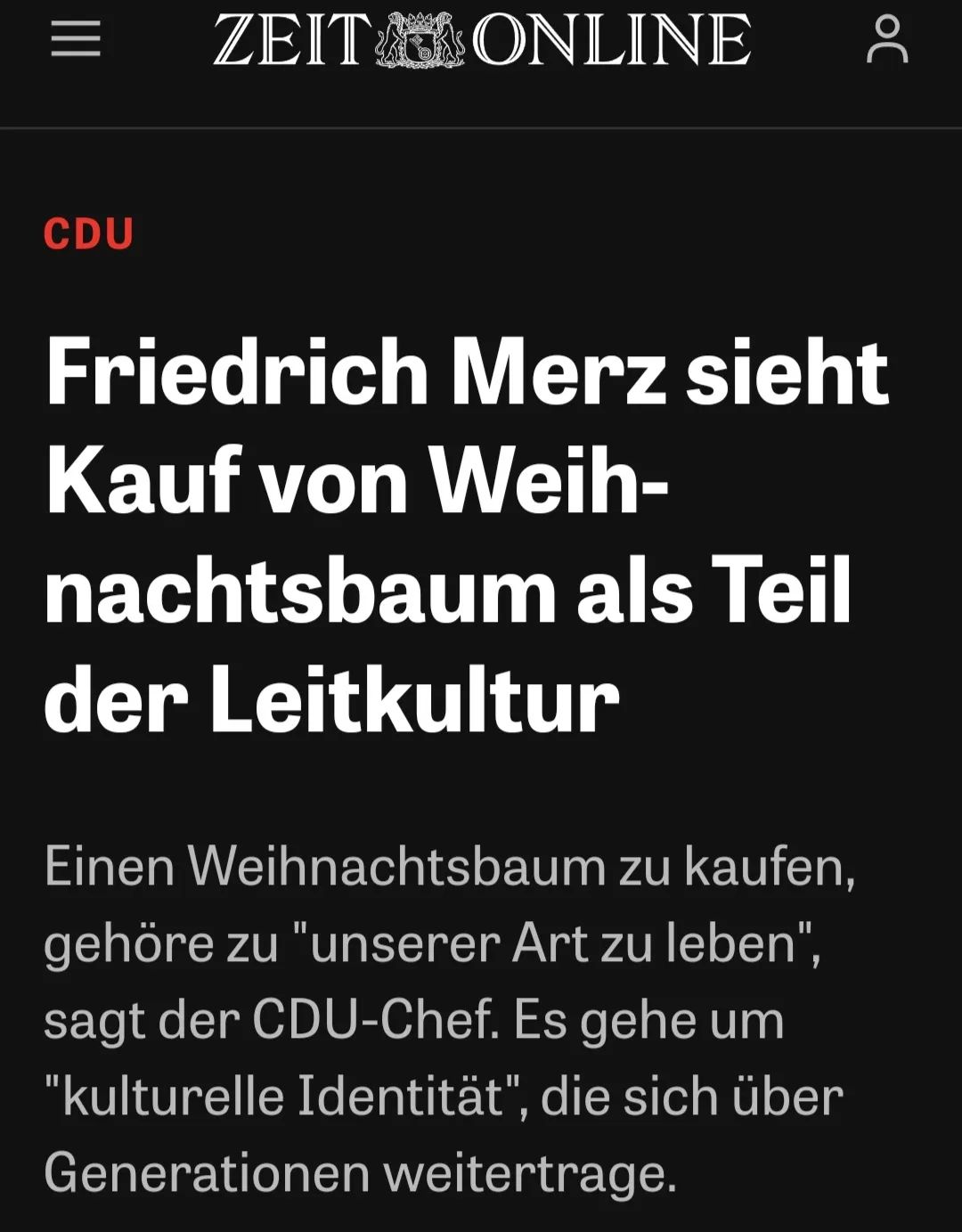 screenshot Zeit online