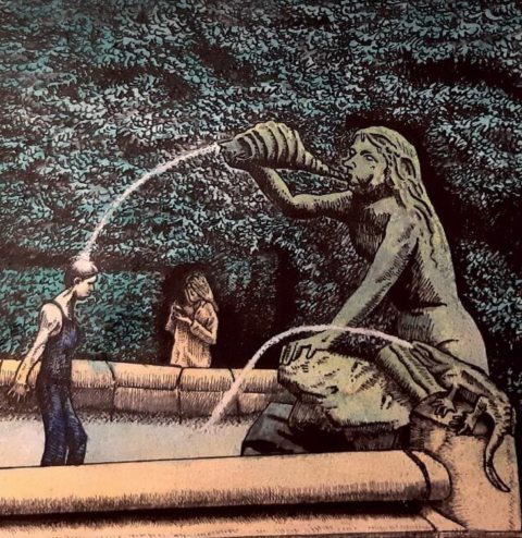 Stuhlmannbrunnen Hamburg-Altona (Zeichnung: urian)