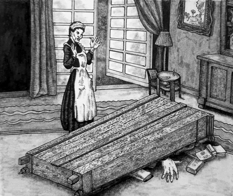 Was geschah, als der Schrank fiel (Zeichnung: urian)